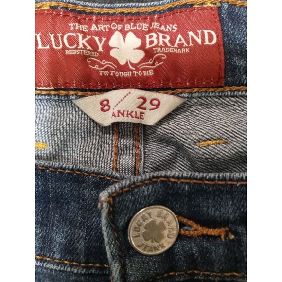 Lucky Brand Womens Medium Dark Wash Sofia Ankle Boot Cut Jeans, Size 8/29 - Picture 7 of 9